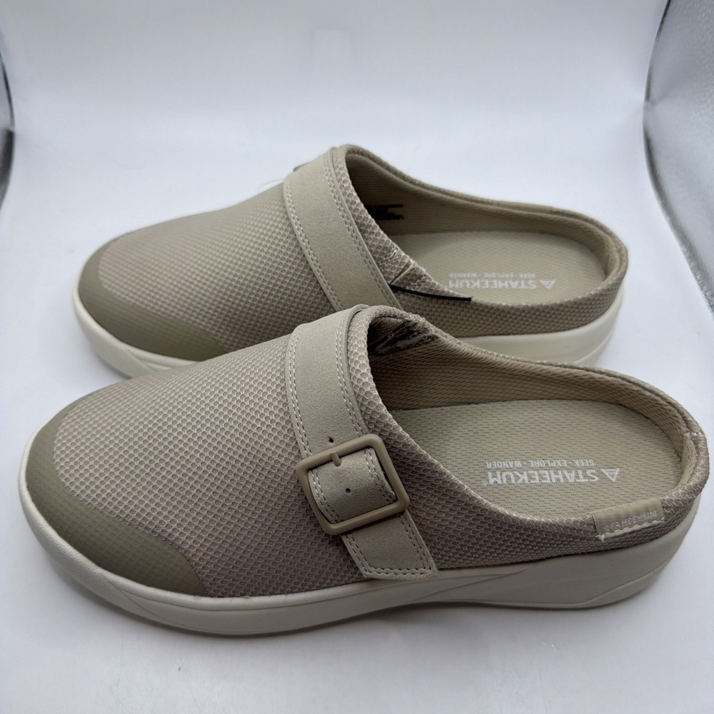Staheekum Women's Beige Slip-On Breathable Cushioned Footbed Shoe Size 11 New